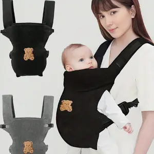 Baby Bear Carrier Strap, Lightweight Baby Travel Gear, Adjustable Front and Back Straps, Soft and Comfortable, 4-In-1 Portable Design