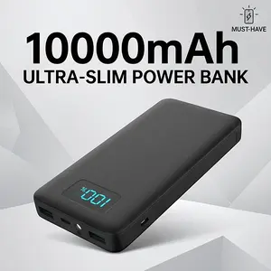 10000mAh Ultra Slim Power Bank Portable Charger USB-C Battery Pack for iPhone Samsung Travel Essentials Smartphone Chargeable Digital Durable Handbag Shell Charging Kit Magnetic Compact easy portability