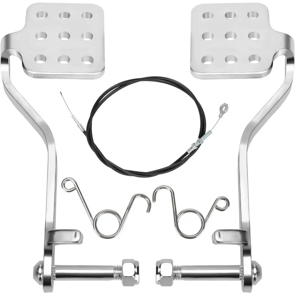 Pedals with Throttle Cable 71'' For 212cc,196cc,6.5hp Go Kart Parts-Silver