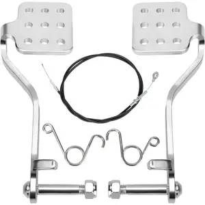 Pedals with Throttle Cable 71'' For 212cc,196cc,6.5hp Go Kart Parts-Silver