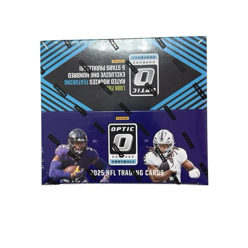 PANINI 2025 Optic Football Retail Box Pack - Sports Cards with Star Parallels, Downtown Chase Collectible Trading Cards, Sports Trading Cards