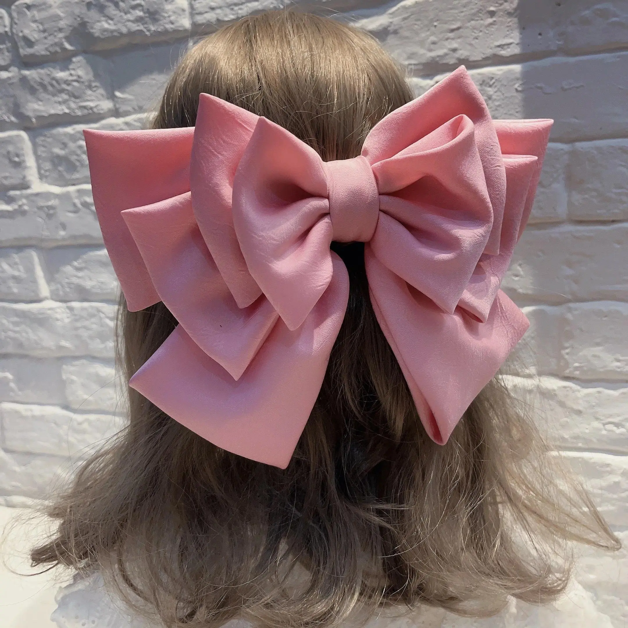 Korean Solid Large Five layer Barrette Bow Elegant Hairpins Barrette Crab Clips for Women Girls Headwear Hair Accessories