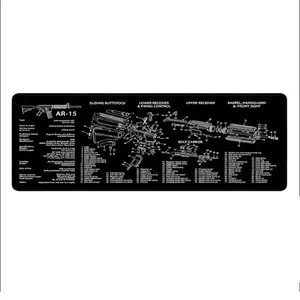 AR-15  Gaming Mouse Pad 31.5 x 11.8in Large Mouse Pad for Keyboard Anti-Slip Rubber Base, Keyboard Pad XL Mouse Mat for Home and Office