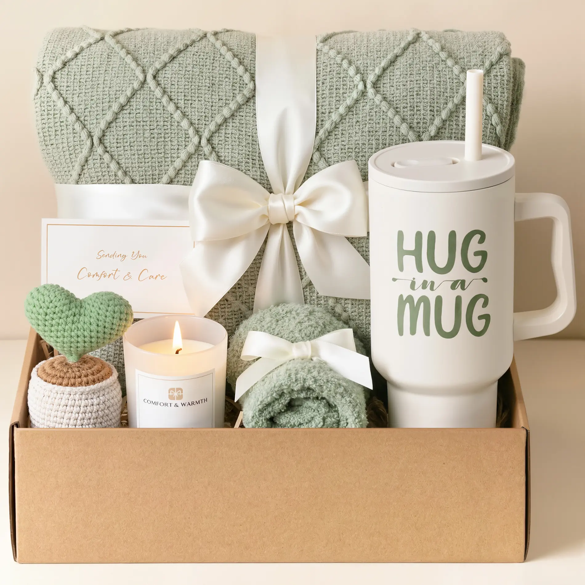 Sympathy Care Package Gift Box - Bereavement & Condolence Support for Spouse Loss, Women's Miscarriage Comfort (Home & Festive Gifting)