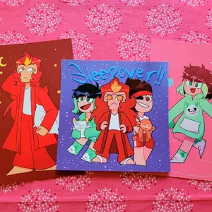 Sleepover Postcard || Monkie kid