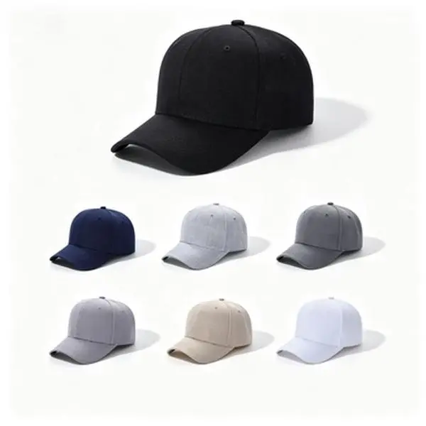 Basic Solid Baseball Cap, Unisex Adjustable Dad Hat with Velcro Closure, All-Season Wear for Customized Gifts, All Seasons, Velcro Close