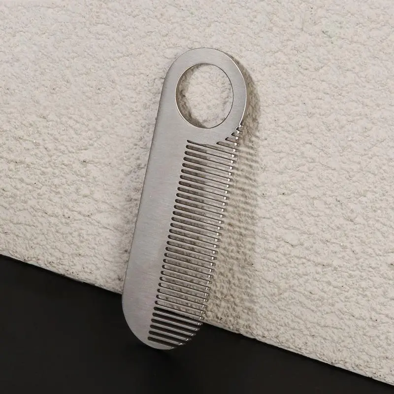 Stainless Steel Hair Comb, Mini Hair Styling Comb, Grooming Comb, Hair Care Comb, Hair Styling Tool for Men, Heatless Hair Styling Tool for Home & Salon Use