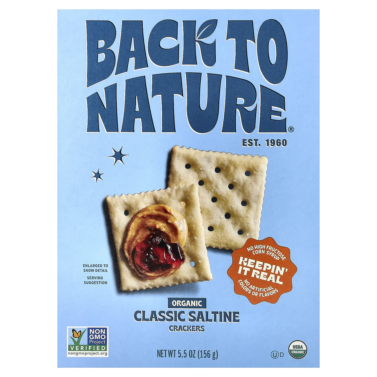 Back to Nature Organic Crackers, Classic Saltine, 5.5 oz (156 g)