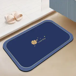 Super absorbent quick drying diatomaceous earth bath mat - anti slip soft bathroom, kitchen and indoor floor mat, simple pattern design | Durable diatomaceous earth material (customizable)
