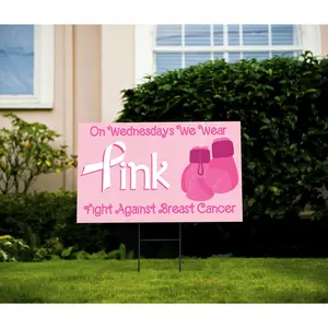 Breast Cancer Awareness Yard Sign