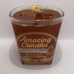 Amazing Candles Kentucky Bourbon or Whiskey on the Rocks Candle, Hand Poured Design Collection