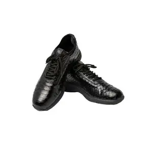 W&H Men's Viper - Python Golf Shoes in Black