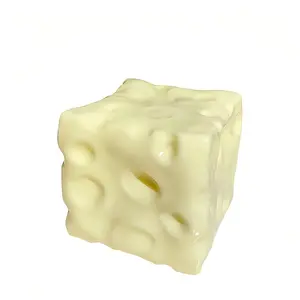 Squishy Cheese Block - Yellow, moldable fidget Toy with Squeeze Feature, Ideal for Play and Relaxation