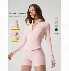 GLOWMODE Hourglass BBL Curved Hem Jacket & 4.3" Shorts & 24“ Crossover Leggings Set TikTokShopBlackFriday