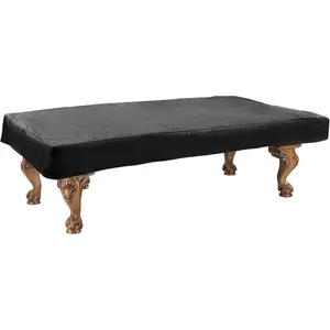 Classic 8FT Billiard Pool Table Cover All-Weather Table Protector with Mesh Air Vents Durable Vinyl Exterior & Soft Lining for Indoor/Outdoor Use, 100" L x 56" W x 8" D, Black