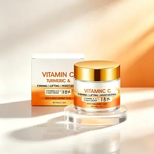 Vitamin C & Turmeric Firming Cream – With Hyaluronic Acid, Supports Lifting & Moisture, Vitamin-Enriched Daily Face Cream, 50g / 2.12oz