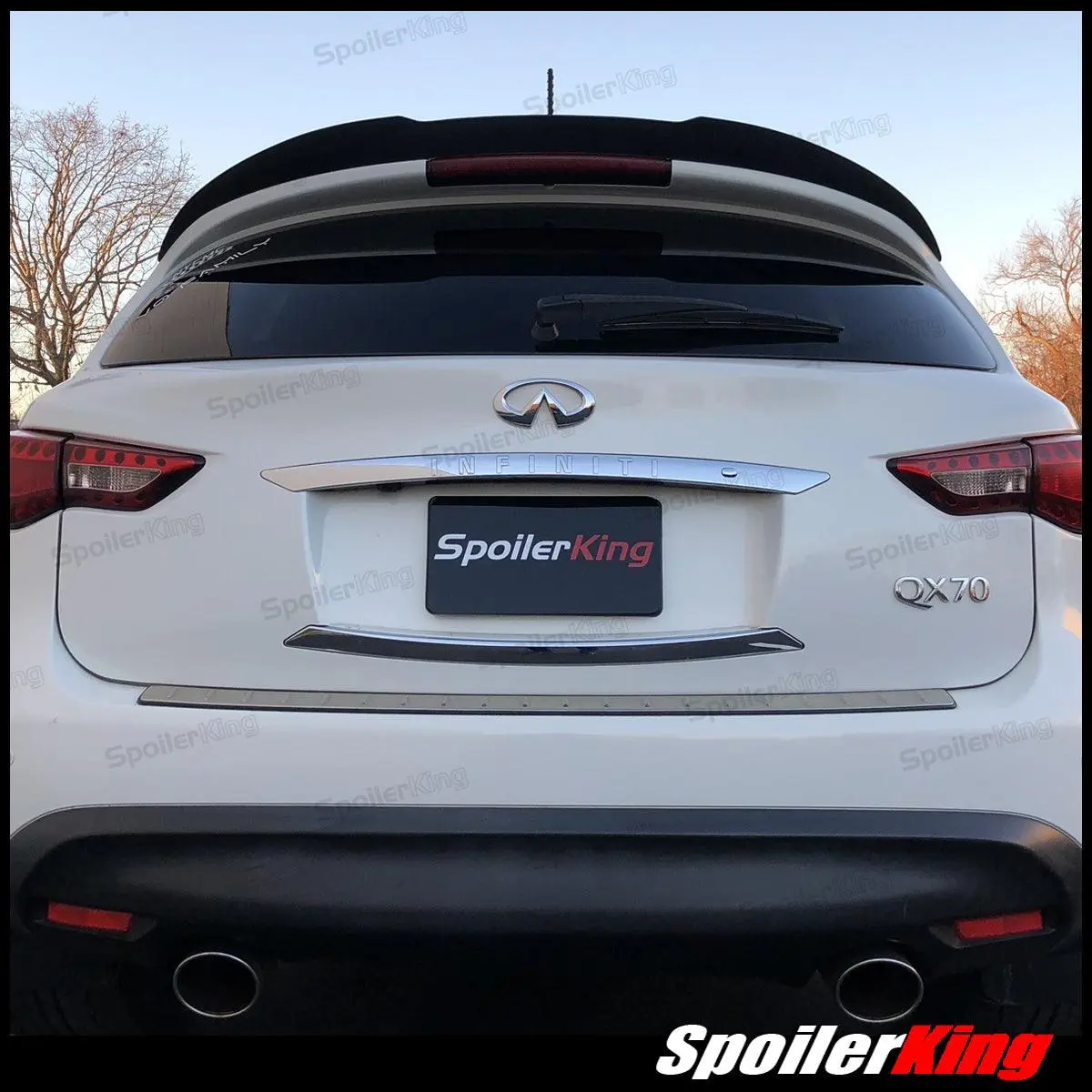 Spoiler King Car Rear Spoiler Extension Add-On, Factory Fit, Self-Adhesive Tape, Flush Edge, for INFINITI QX70 (S51) 2009-2017, Part 380LS-C