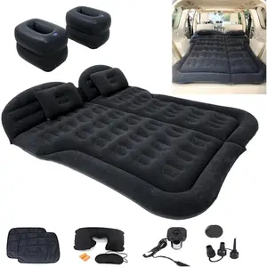 Thickened Flocking SUV Air Mattress 4-in-1 - with 2 Pillows & Pump, Portable for SUV/MPV Travel