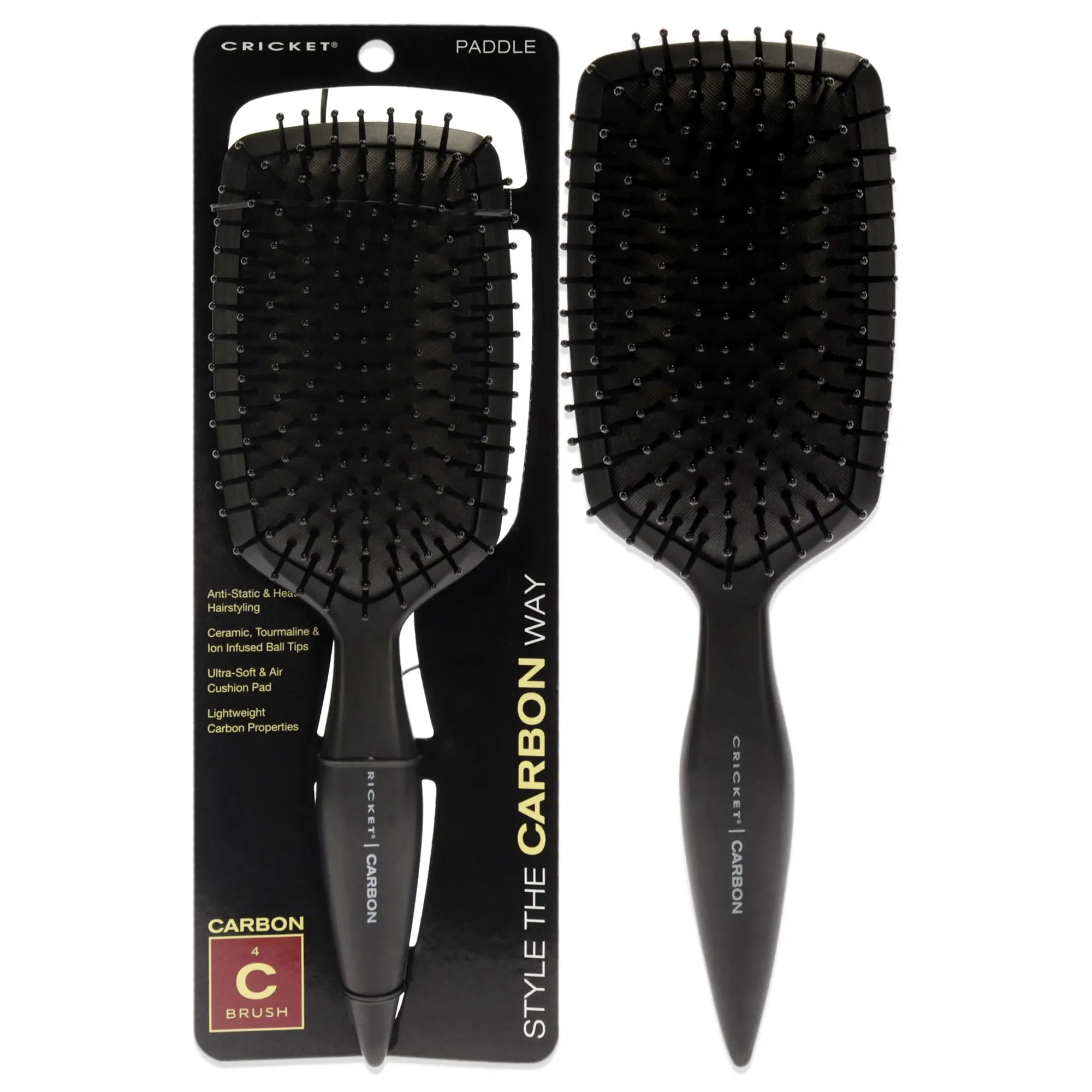 Cricket Carbon Paddle Hair Styling Tool, Unisex - 1 Piece Brush, One Piece