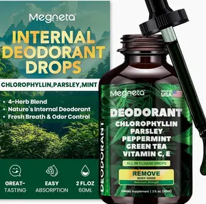 Body Deodorizing Supplement, Natural Internal Odor Control Pills for Men & Women, Chlorophyll Capsules for Skin, Breath and Gut Health (60 Capsules)