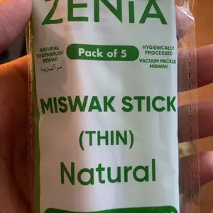 (5 Pack) Thin Zenia Sewak Miswak Natural Toothbrush Thin Sticks Oral Care