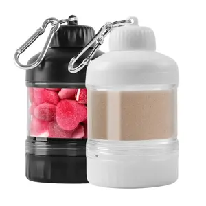 BYLWORKOUT BPA-Free Multi-Use Protein Funnel 3-in-1 Supplement Storage Containers, Portable Keychain Design for Gym, Travel or Kitchen