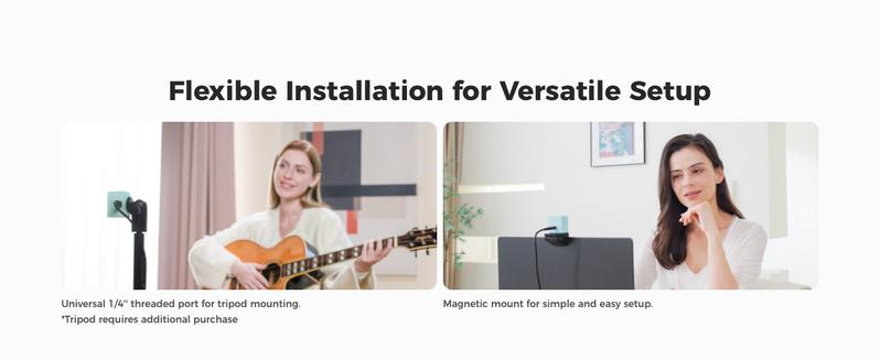 OBSBOT Meet SE 1080P Webcam with AI Framing Streaming Camera, 1/2.8" Sensor, Beauty Mode, Gesture Control, DOL HDR, Web Camera for Desktop and Gaming