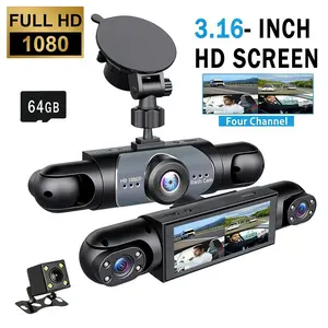 ✅ 4 Channel Dash Cam | 64GB + WiFi | Uber Lyft Essential🚗 Non-rechargeable, must be used while plugged in.