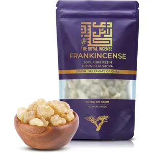Frankincense Resins Boswellia Sacra Frankincense Incense Chruch Incense Olibanum Gum Bulk 100 Grams (3.5 Ounce)