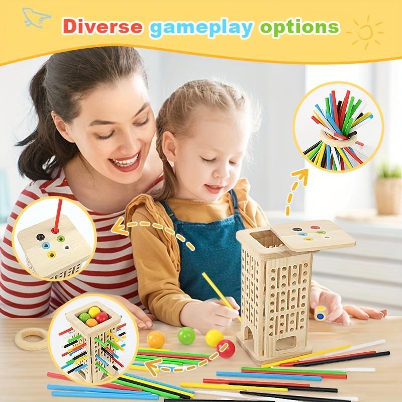 3 Gameplay Modes: Stacking Tower Game, Wooden Stick Game, Children's Puzzle Toy, Parent Child Essential Interactive Game, Exercise Logical Thinking Ability, Thanksgiving, Halloween, Christmas Gifts