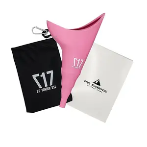 717 Female Urination Device Funnel - Hassle-Free Peeing Outdoors - Carabiner and Pouch