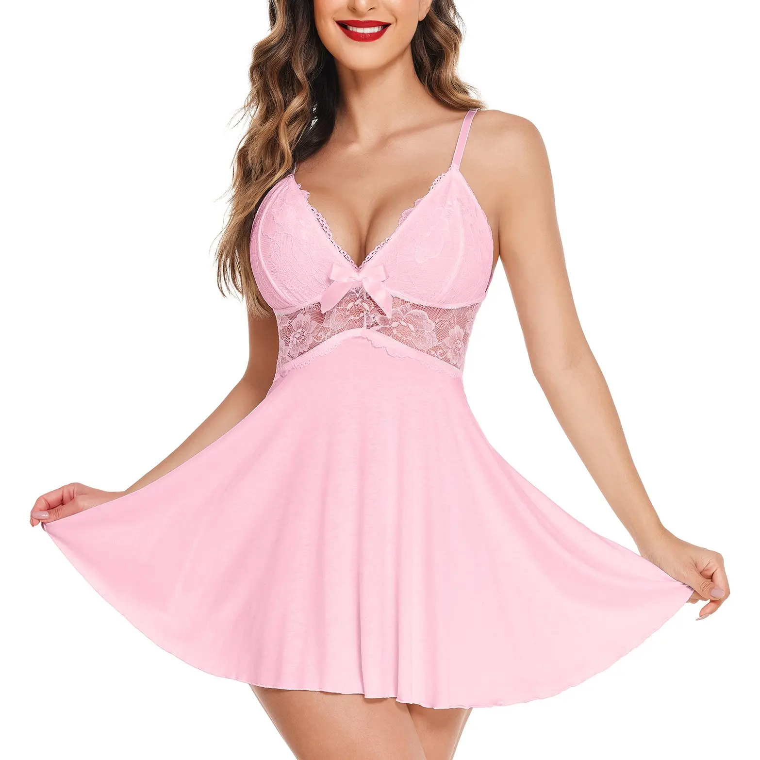Avidlove Women Lingerie Chemise Nightgown Lace Full Slip Dress Sleepwear