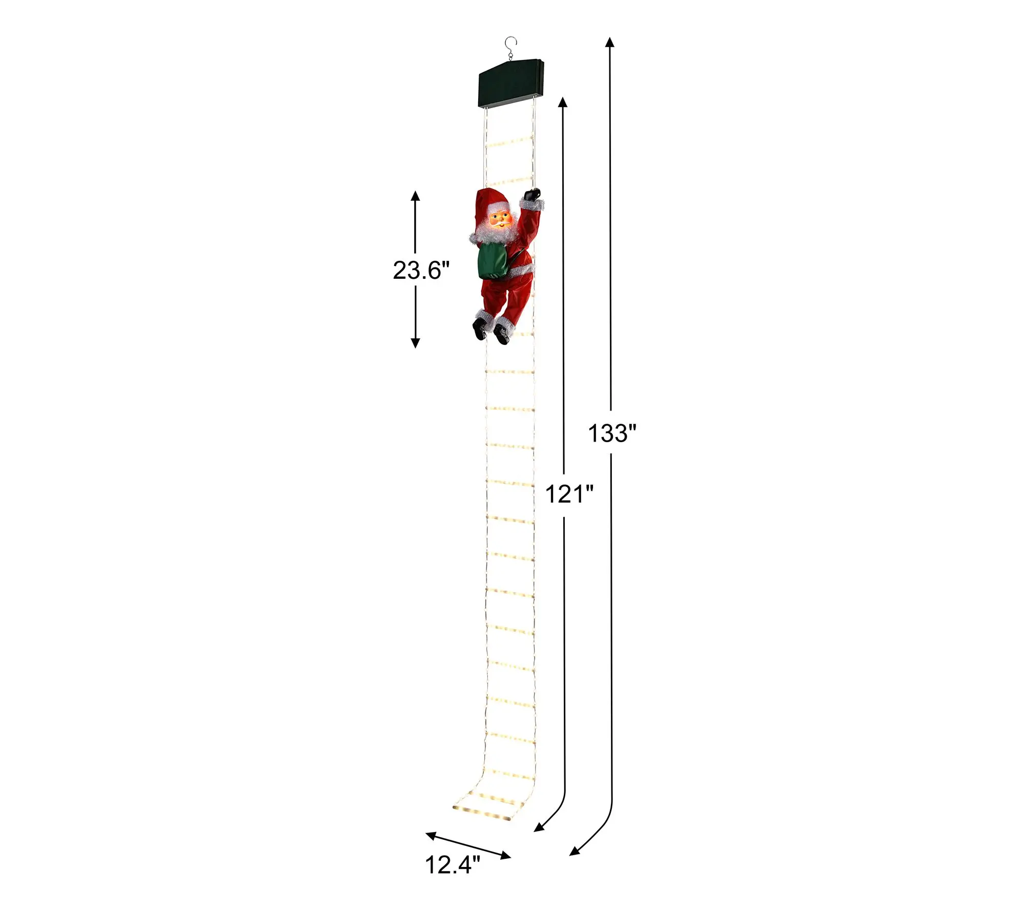 Mr. Christmas 10' Outdoor Animated Rope Ladder Climbing Santa