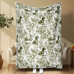 Cute Dog-Themed Blanket, Soft Comfortable Throw for Pet Lovers, Perfect Gift for Dachshund Enthusiasts, Cozy Home Decor Accessory, Flannel Blankets