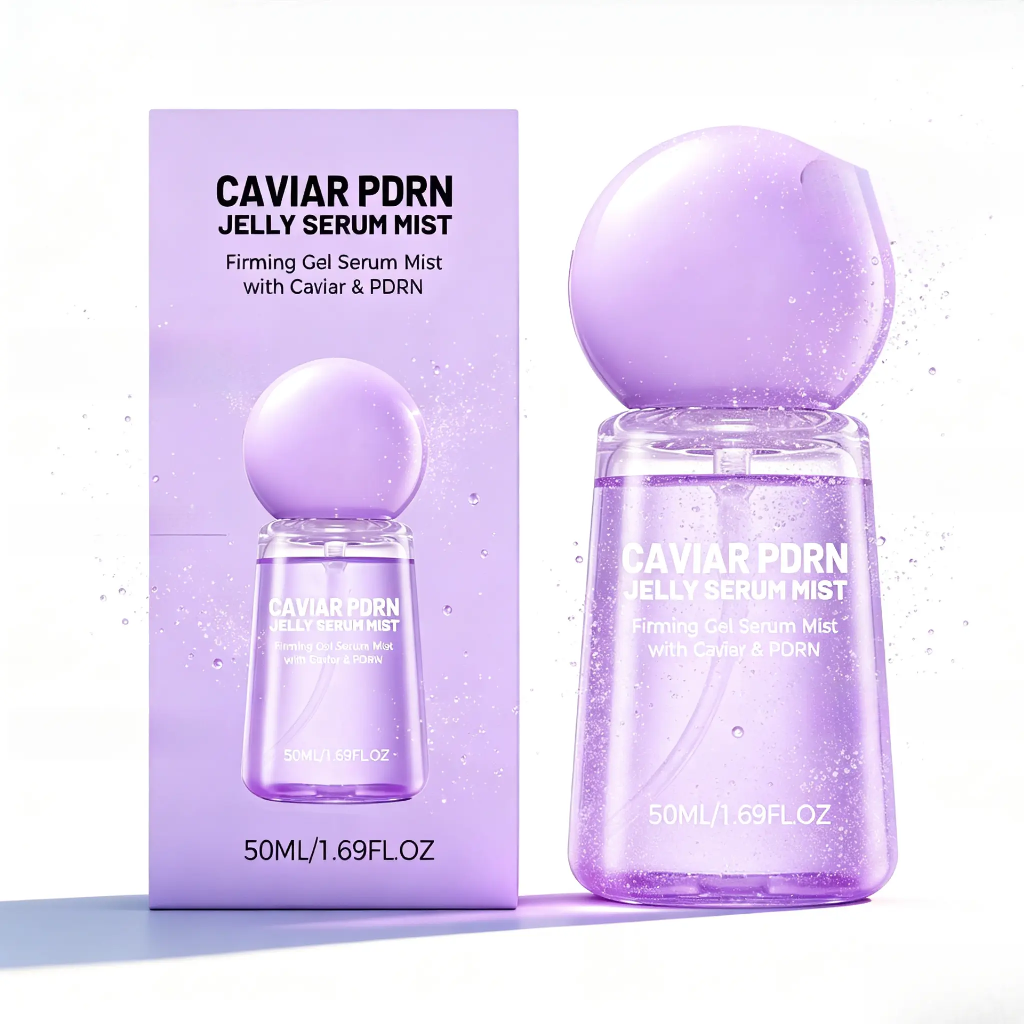 Caviar Jelly Essence Facial Spray, Ultra-Light Gentle Jelly Serum Mist, Instant Hydrate & Refresh Skin, Portable Daily Face Care Mist For All Skin Types hydration hydrogel splash ingrown hair oil last night 2-pack cream skin anti-wrinkle healthy derm