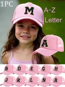 Adjustable Breathable Baseball Cap for Kids 3-8 Years, Letter Pattern Sun Protection Hat, Perfect Picnics and Playgrounds