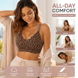 EssElegance Seamless Scalloped Non-Wired Bra. Women's zero-feel invisible bralette with wide smoothing band. Ultra-soft everyday support for a flawless silhouette.