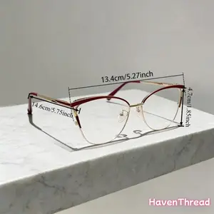 Cat-Eye Metal Frame Blue Light Blocking Glasses Minimalist Smooth Front Design Premium Anti-Blue Light Eyewear for Daily Screen Use Professional Lens Tech Lightweight All-Day Comfort Clear True-Color Lenses