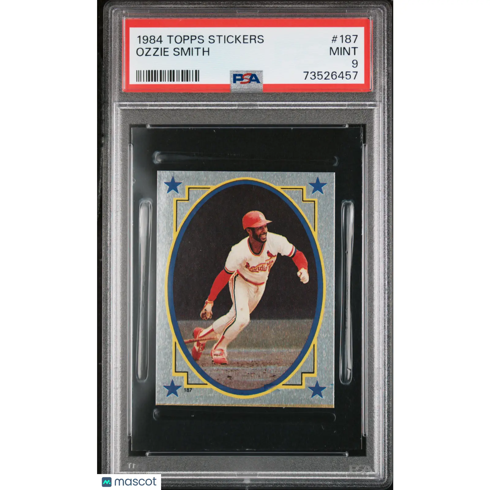 Ozzie Smith PSA 1984 Topps Stickers Baseball #187 9 73526457