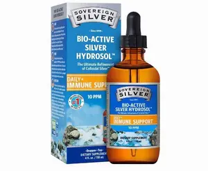 Sovereigan Silver Bio-Active Silver Hydrosol for Immune Support - Colloidal Silver Liquid - 10 ppm, 4oz  Supplement Edible Healthcare Fitness