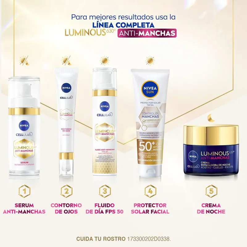 Luminoso Antimanchas Complete SET ( 5 Pieces) sun spot Cream Skincare Pack Pigmentation Skin Repair Comfort skincare routine