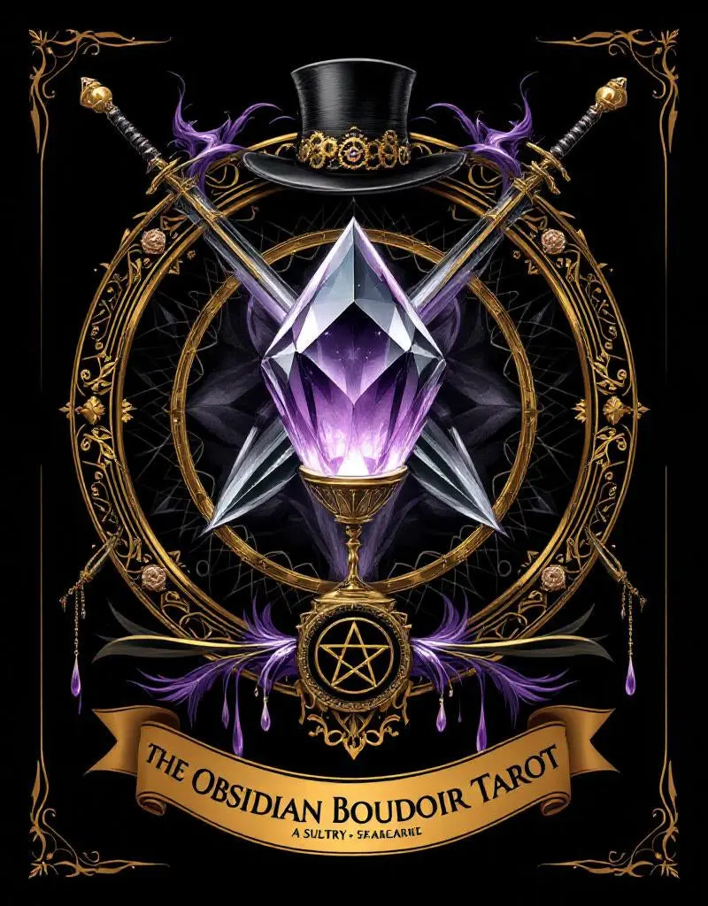 The Obsidian Boudoir Tarot | 78 Card Steampunk Deck | Sultry Sapphic Kink Divination Oracle