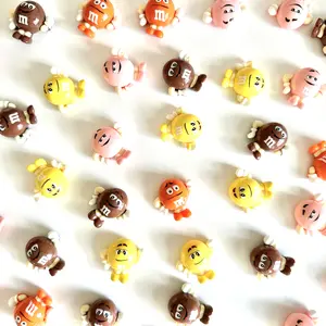 Funny M&Ms beans mix ,resin DIY charms for hair clips ，phone case or any other DIY project