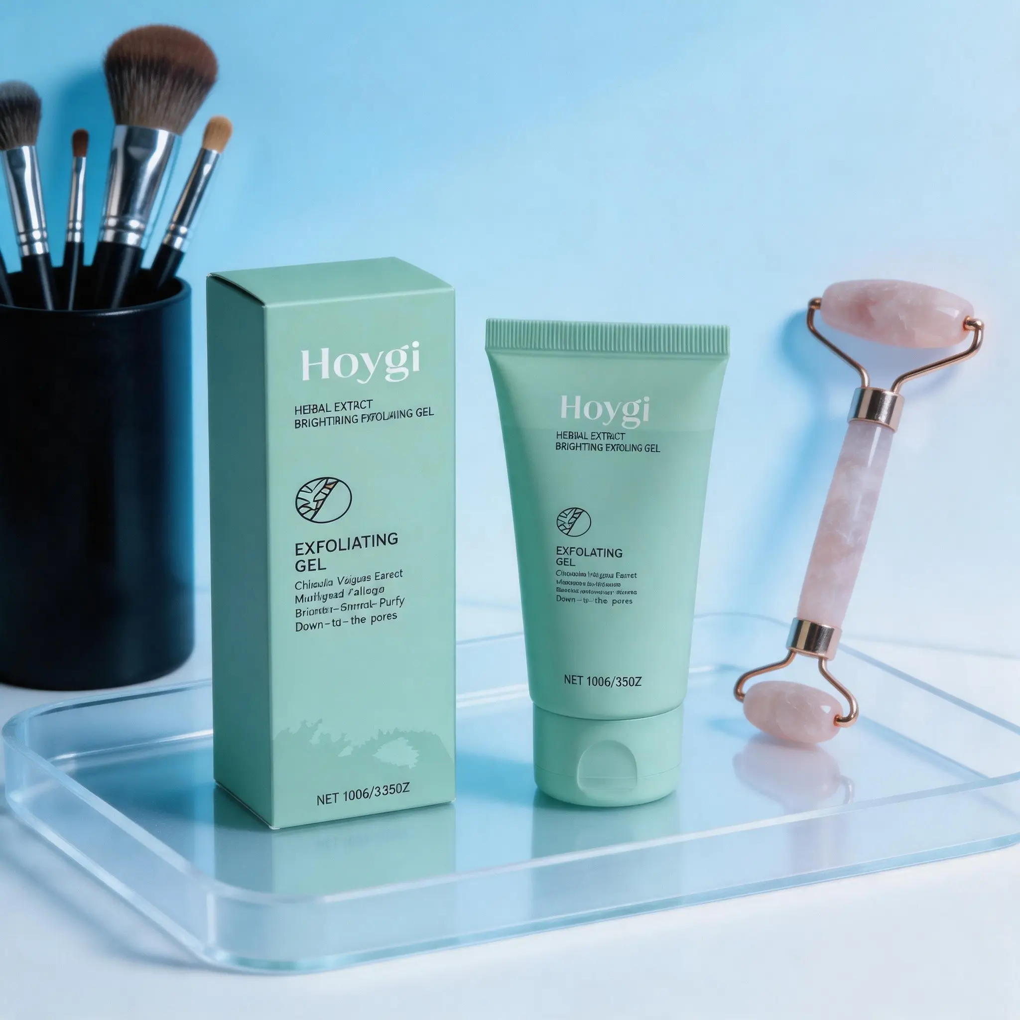 Herbal Exfoliating Gel for Face & Body, Gentle Peeling Scrub Gel, Hydrating Skincare Formula, Helps Remove Surface Dead Skin for a Fresh Look