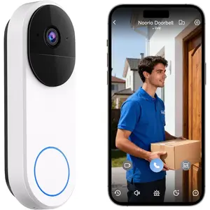 Doorbell Camera with Rechargeable , + Resolution, 2-Way Audio, Color Night Vision, AI Motion Detection,  Video Doorbell Compatible with Alexa, D110