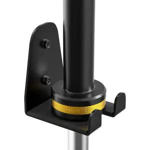 Olympic Barbell Hanger Garage Gym Bar Wall Rack Vertical Barbell Mount Rack Black Powder Coated Space Saving Commercial or Home Gym Accessory Holds Under 33mm Bar Size