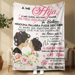 Room Decor for Women Mom Mother's Day Flannel Fleece Throw Blanket 50"x60" 280GSM Soft Comfortable Warm Lightweight Portable All-Season Multipurpose for Couch Bed Office Couch Machine Washable Gift