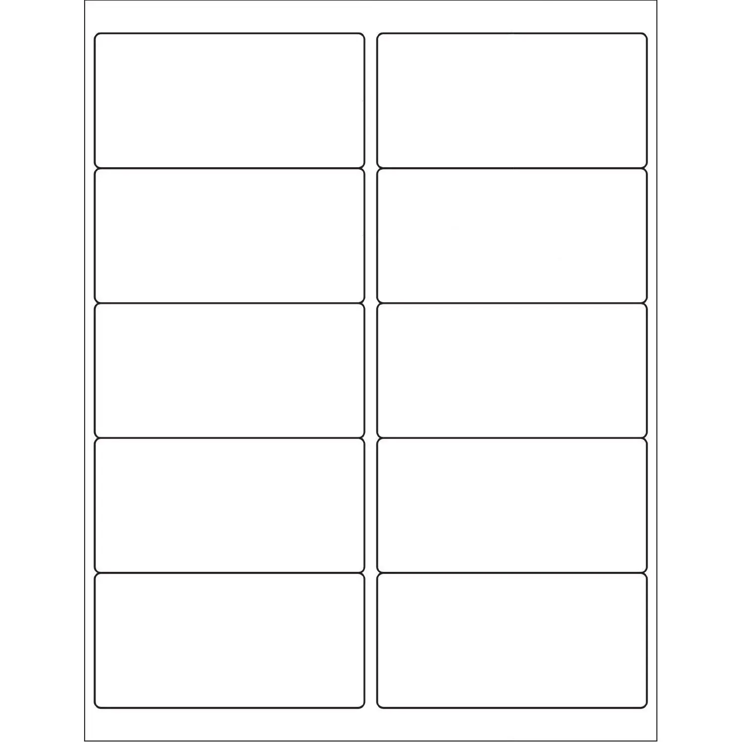 SJPACK 2" x 4" Shipping Address Labels for Laser and Inkjet Printers, Printable White Sticker Labels, 10 per Page Matte Adhesive