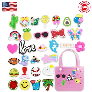 16pcs/30pcs Bogg Bag Charms, Beach Accessories Cute Charms