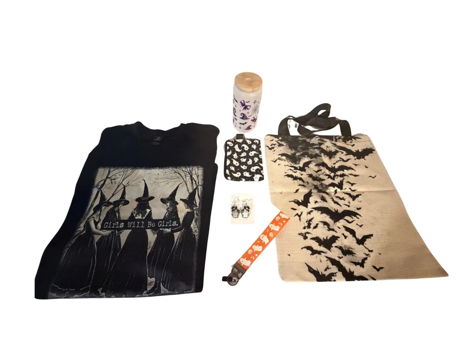 Halloween Mystery Bundle Bag | Spooky Surprise Gift Set | Tee, Cup, Tote & More!